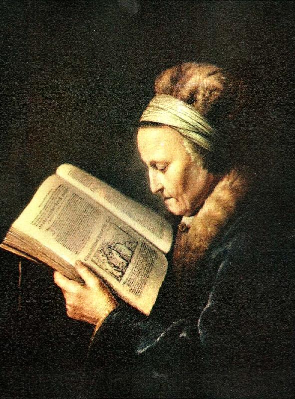 Gerard Dou portratt av rembrandts mor